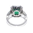Bagues de fiançailles - Bague émeraude et diamants