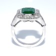 Bagues de fiançailles - Bague émeraude et diamants