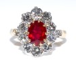 Bagues de fiançailles - Bague Pompadour rubis et diamants