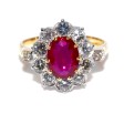 Bagues de fiançailles - Bague pompadour rubis et diamants
