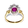 Bagues de fiançailles - Bague pompadour rubis et diamants
