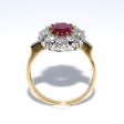 Bagues de fiançailles - Bague pompadour rubis et diamants
