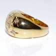 Bijoux anciens - Bague boule constellation en or et diamants