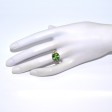 Bijoux Récents - Bague tourmaline verte et diamants 