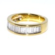 Bagues de fiançailles - Demi-alliance diamants taille baguettes