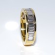 Bagues de fiançailles - Demi-alliance diamants taille baguettes