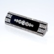 Bijoux anciens - Broche Art Deco onyx et diamants