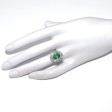 Bijoux anciens - Bague Art Déco émeraude et entourage diamants