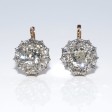 Bijoux anciens - Boucles d'oreilles dormeuses marguerites diamants