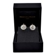 Bijoux anciens - Boucles d'oreilles dormeuses marguerites diamants