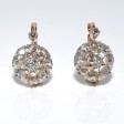 Bijoux anciens - Boucles d'oreilles dormeuses marguerites diamants