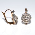 Bijoux anciens - Boucles d'oreilles dormeuses marguerites diamants