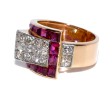 Bijoux anciens - Bague Tank ceinture