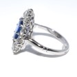 Bijoux anciens - Bague marguerite Art Déco saphir et diamants