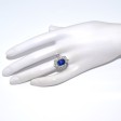 Bijoux anciens - Bague marguerite Art Déco saphir et diamants