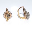 Bijoux anciens - Boucles d'oreilles dormeuses marguerites diamants