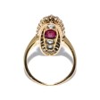 Bijoux anciens - Bague ancienne marquise rubis et diamants
