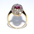 Bijoux anciens - Bague ancienne marquise rubis et diamants