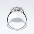 Bijoux anciens - Bague Art Déco entourage diamants