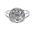 Bijoux anciens - Bague Art Déco entourage diamants