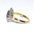 Bagues de fiançailles - Bague pompadour saphir et diamants