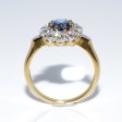 Bagues de fiançailles - Bague pompadour saphir et diamants