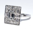Bijoux anciens - Bague art déco diamants