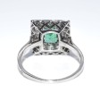 Bijoux anciens - Bague art déco émeraude et diamants
