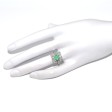 Bijoux anciens - Bague art déco émeraude et diamants