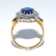 Bagues de fiançailles - Bague pompadour saphir et diamants