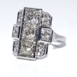 Bijoux anciens - Bague art déco diamants