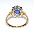 Bagues de fiançailles - Bague pompadour saphir et diamants