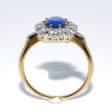 Bagues de fiançailles - Bague pompadour saphir et diamants