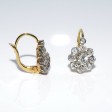 Bijoux anciens - Boucles d'oreilles dormeuses marguerites diamants