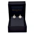 Bijoux anciens - Boucles d'oreilles dormeuses marguerites diamants