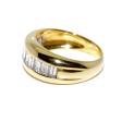 Bagues de fiançailles - Bague vintage diamants taille baguettes