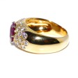 Bijoux Récents - Bague jonc rubis et diamants