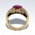 Bijoux Récents - Bague jonc rubis et diamants