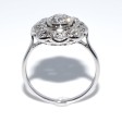 Bijoux anciens - Bague Art Déco entourage diamants