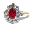 Bagues de fiançailles - Bague Pompadour rubis et diamants
