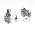 Bijoux anciens - Boucles d'oreilles vintage diamants et saphirs