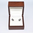 Bijoux anciens - Boucles d'oreilles vintage diamants et saphirs