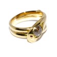 Bijoux anciens - Bague serpent or et diamant