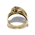 Bijoux anciens - Bague serpent or et diamant