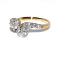 Bijoux anciens - Bague toi et moi diamants 