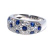 Bagues de fiançailles - Bague jonc diamants et saphirs