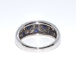 Bagues de fiançailles - Bague jonc diamants et saphirs