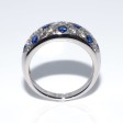 Bagues de fiançailles - Bague jonc diamants et saphirs