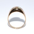 Bijoux anciens - Bague jonc trilogie diamants