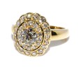 Bijoux anciens - Bague double entourage diamants